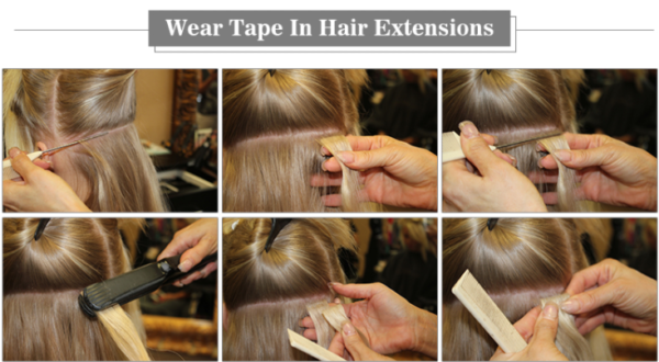 How to wear tape Extensions